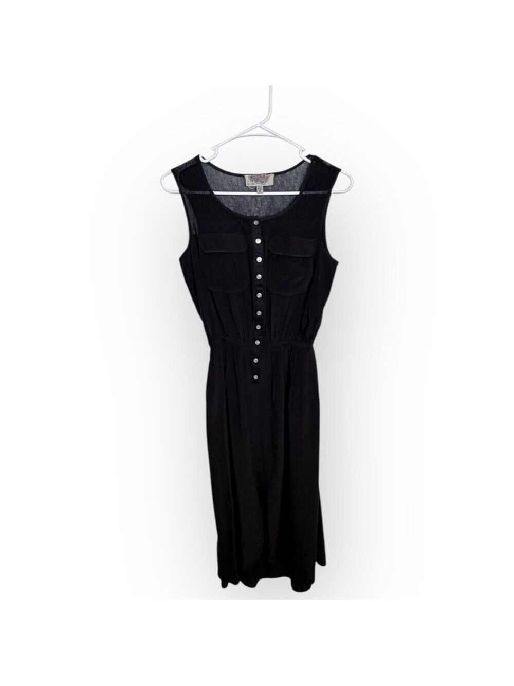 Ecotè Urban Outfitters Black Mesh Midi Dress Small